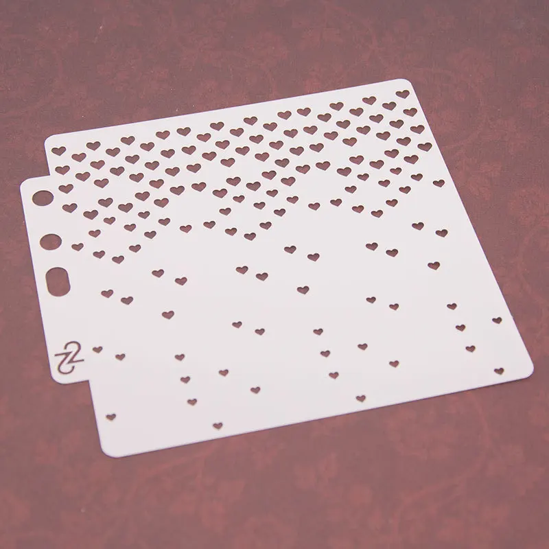 16PcsSet Coffee Spray Stencils Cappuccino Mold Fancy Coffee Printing Model Foam Spray Cake Decorative Paper Card Template Tools4