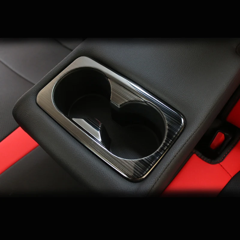 Автомобильный Стайлинг Автомобильный задний держатель для стакана воды рамка крышка внутренний блестки автомобильный аксессуар наклейка для Kia K3 Cerato Forte BD