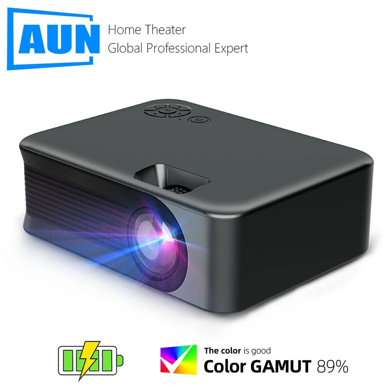 AUN A30 mini proyector portátil con sincronización batería televisión tv WIFI proyectores de cine en casa para movil compatible y películas 4k wifi navidad|Proyectores de para hogar| AliExpress