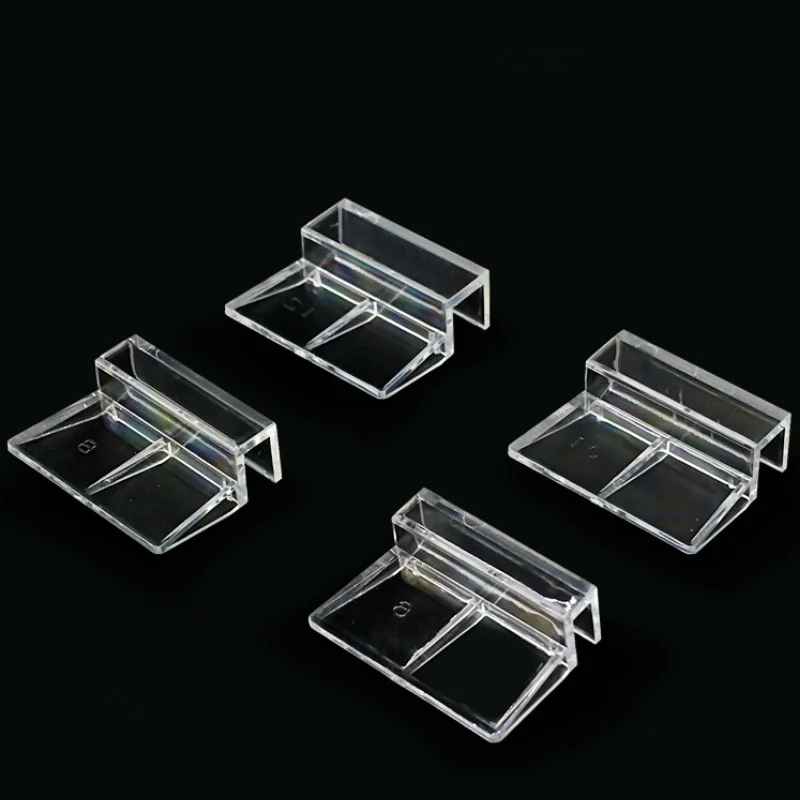 6/8/10/12 mm POPETPOP 4 Pack Stainless Steel Aquarium Fish Tank Glass Cover Support Holders Universal Lid Clips 