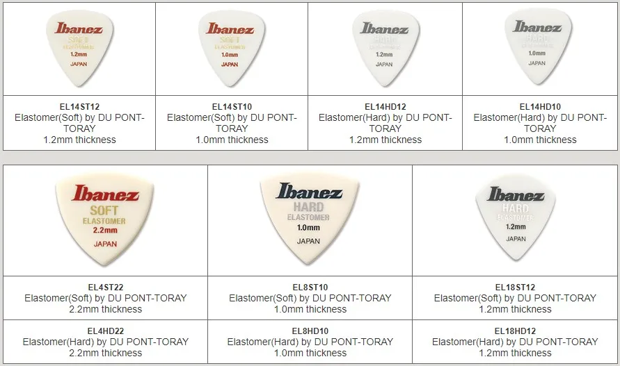 Ibanez эластомер медиатор для гитары, по 1 штуке