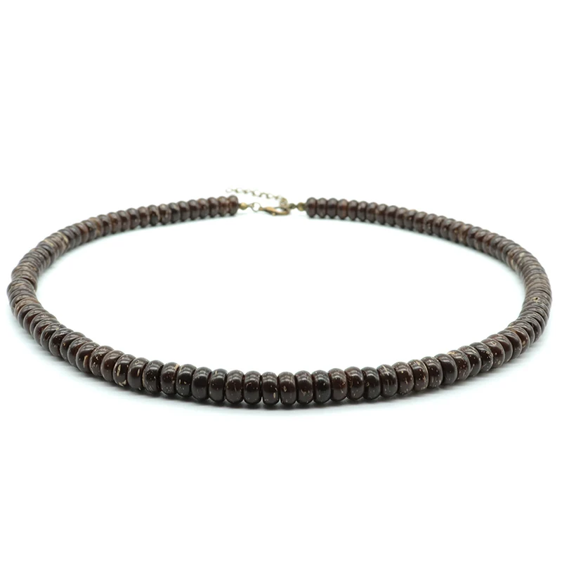 Vintage Männer Halskette 4mm/6mm/8mm Naturholz kragen männliche Hals Accessoires Freund Geschenk Colar de Pedra Pulse ras Schmuck – Detail 9
