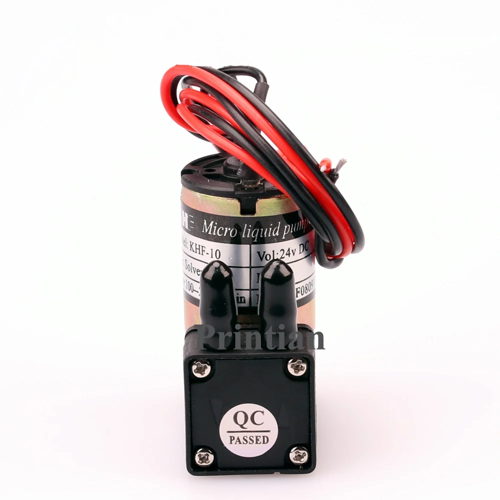 잉크젯 솔벤트 프린터 용 DC 24V 3W 100-200ml/Min 잉크 펌프 크리스탈..
