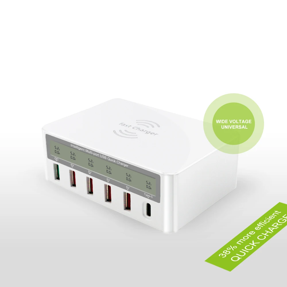 Беспроводная подставка для зарядного устройства iPhone с несколькими портами USB