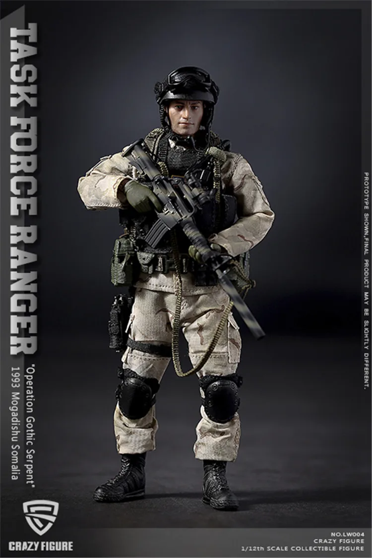 Crazy Figure 1/12 Военная игровая фигурка военного дельты США спецназ рейнджеры Task Force 1993 Мужская солдатская модельная коллекция