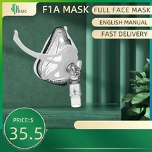 BMC F1A Full Face Mask With Free Headgear For CPAP Auto CPAP BiPAP Respirator Size S M L Snoring Therapy Interface