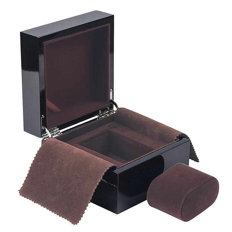 

Black Bright Paint Lacquered Wooden Watch Box High-End Watch Box Brand Watches Display Box Single Table Square Box