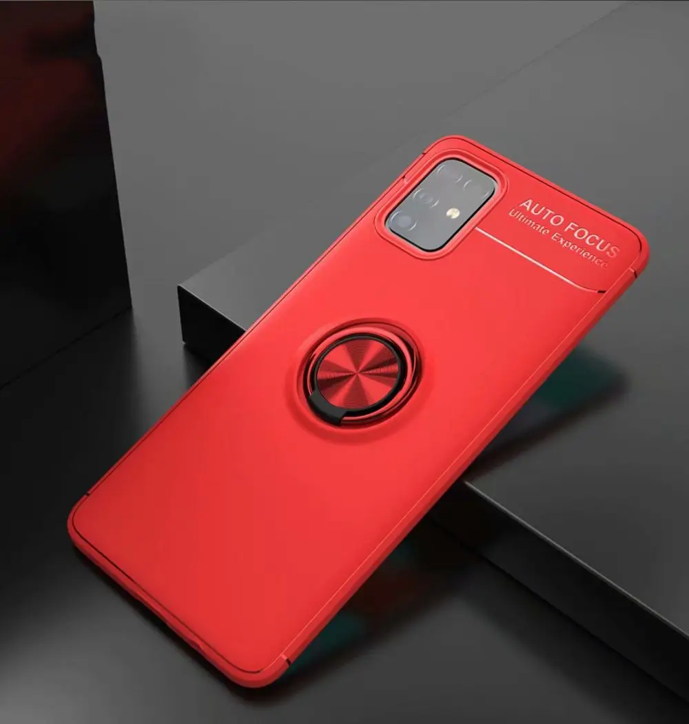 Ring Silicone Case For Samsung Galaxy M31 M21 M30S A11 A41 A01 A21S A81 A91 M10 M30 Case Anti-fall Phone Soft Cover