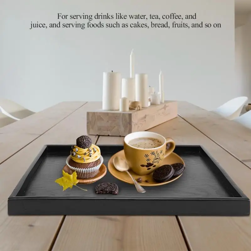 Tea Tray 5 Sizes Rectangle Wood Green Tea Board Puer Tea Trays Storage Cup Plate Kung Fu Serving Tray Accessories