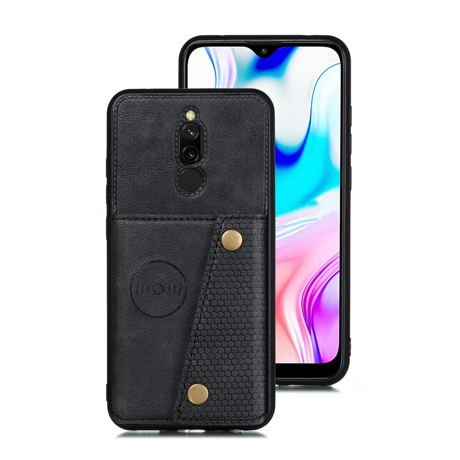 Черный Чехол для Red mi 8 8a Note 8 7 mi 9t Pro Чехол-бумажник для карт для Xiao mi K20 mi 9t Red mi 7a Note 8 T 8 T из искусственной кожи с магнитной подставкой для автомобиля - Цвет: Черный