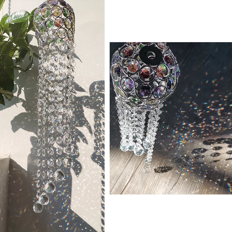 H& D хрустальный шар призмы Suncatcher ручной работы ветряной колокольчик окно висячие орнамент кристаллы Радуга производитель для дома, украшения сада