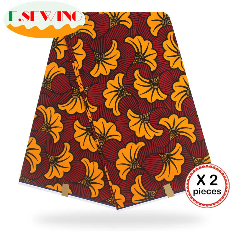 Африканская восковая ткань с принтом Анкара для шитья Анкара африканская ткань 12 ярдов нигерийская хлопковая ткань Гана для платья 81004