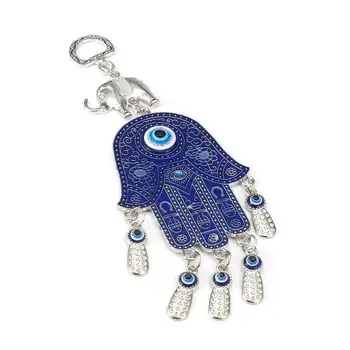 

New Turkish Blue Glass Evil Eyes Amulet Charms Pendant Elephant Lucky Protection Ornament Car Home Wall Hanging Decor Wind Chime