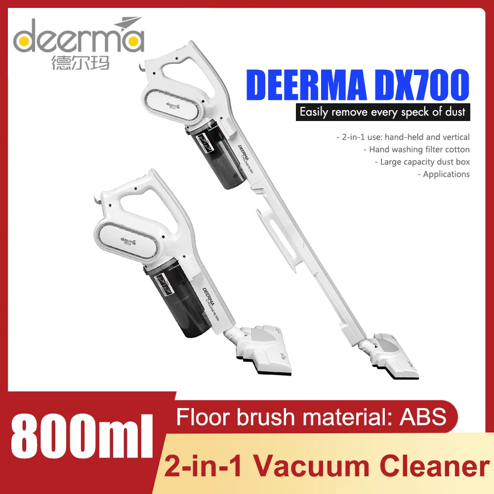 

Xiaomi Deerma DX700 2-In-1 Handheld Vacuum Cleaner Triple Filter Vertical Dust Collector With Large Capacity Dust Box Low Noise