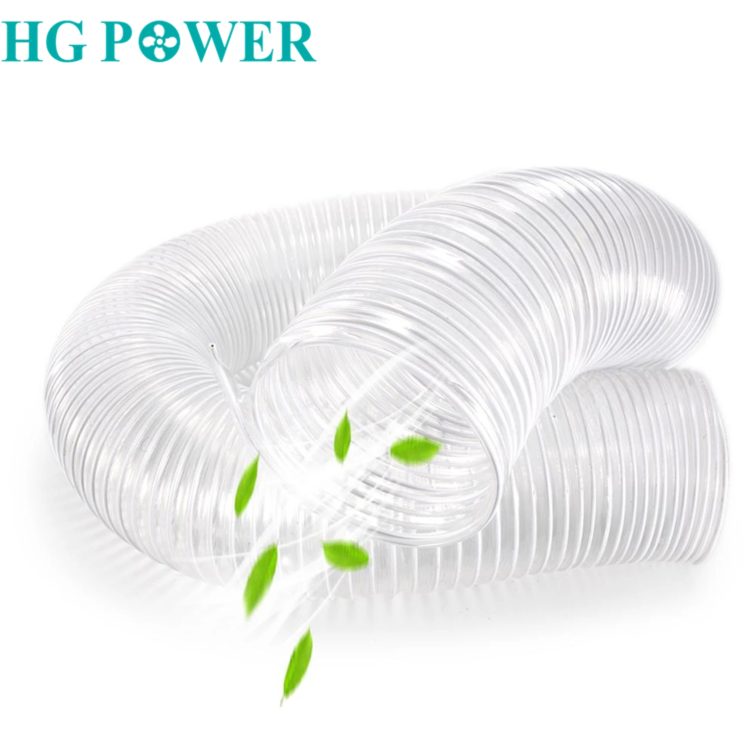 

2M Plastic PVC Flexible Hose Pipe Steel Wire Hose Ventilation Ducting Telescopic Woodworking Dust Ventilation Exhaust Pipe White
