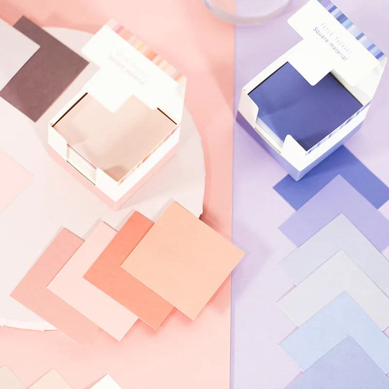 

rosyposy Yan Story Notepad Two Season Morandi Color Hand Account Material Adhesive Paper Card Students PDA Stickers