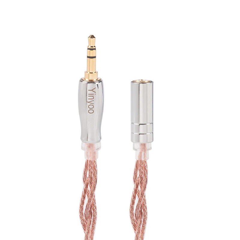 Yinyoo single crystal Adapter Cable 2.5 female To 3.5 male Cable For ZS10 Pro AS16 AS12 ZSN PRO ZSX CCA C12 TRN V90 BA5