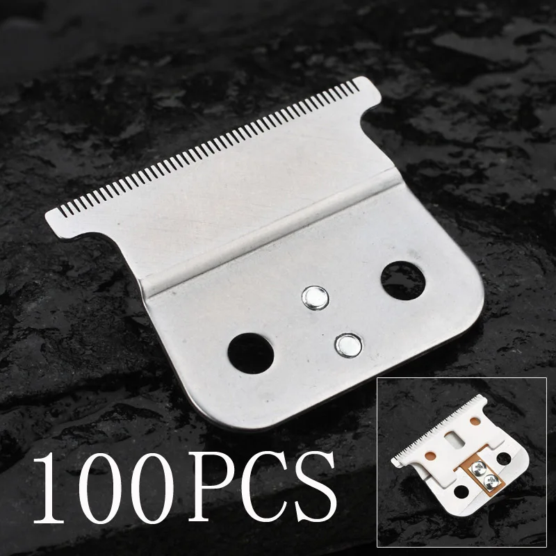 Silver 100 pcs 1/2/10/100 Декодер каналов кабельного телевидения для выбора Замена T-планировщик лезвия для ANDIS GTX/GTO Деталь триммер 32 teeh керамическое подвижное лезвие - Цвет: Silver 100 pcs