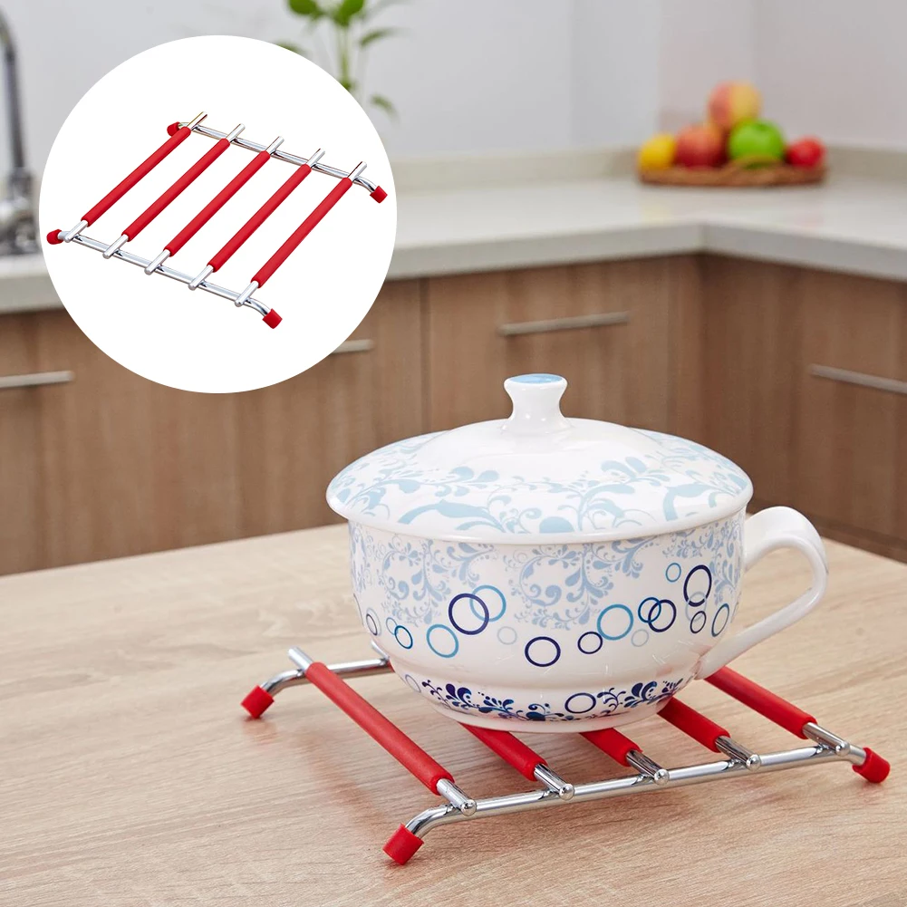 Подложка теплоизоляция держатель из нержавеющей стали Pad Potholder placemate квадратный Trivet