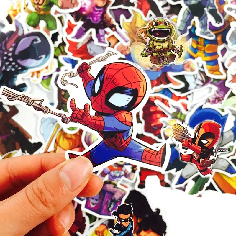 50 шт. мультфильм наклейки Marvel супер герой граффити наклейки для ноутбука скейтборд багаж гитара телефон наклейка водонепроницаемый Pegatinas