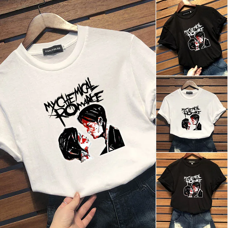 Мужская футболка Mcr We'll Carry On базовая с буквенным принтом летние хлопковые