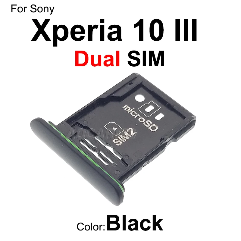 Aocarmo For Sony Xperia 10 III Mark3 X10III Dual SIM Card Holder