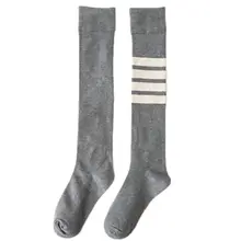 Женские хлопковые Гольфы с асимметричным полосатым принтом, уличные носки для скейтборда Y1AC