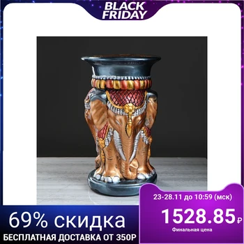 

Decorative stand "Indian elephant", dark, 29 x 29 x 50 cm