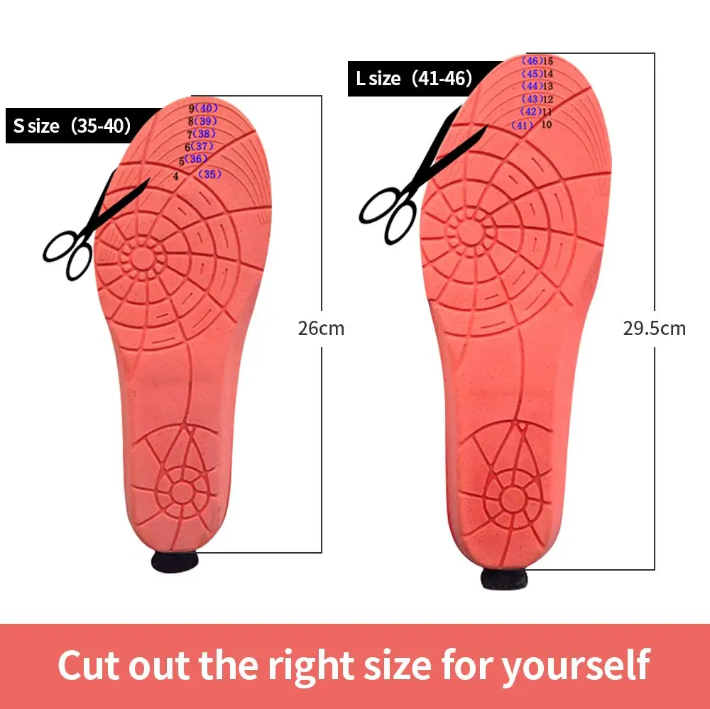 Батарея-приведенный в действие топления длинноволновой мягкие вставки под стельками обувь для мужчин и женщин, обогреватели для ног-контроль температуры