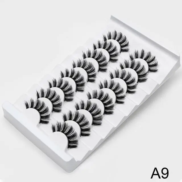 8/20 пар, натуральные 3D накладные ресницы, 15-20 мм, накладные ресницы, набор для макияжа, накладные ресницы из искусственной норки, 25 мм, шелковые ресницы «maquiagem» - Цвет: A9