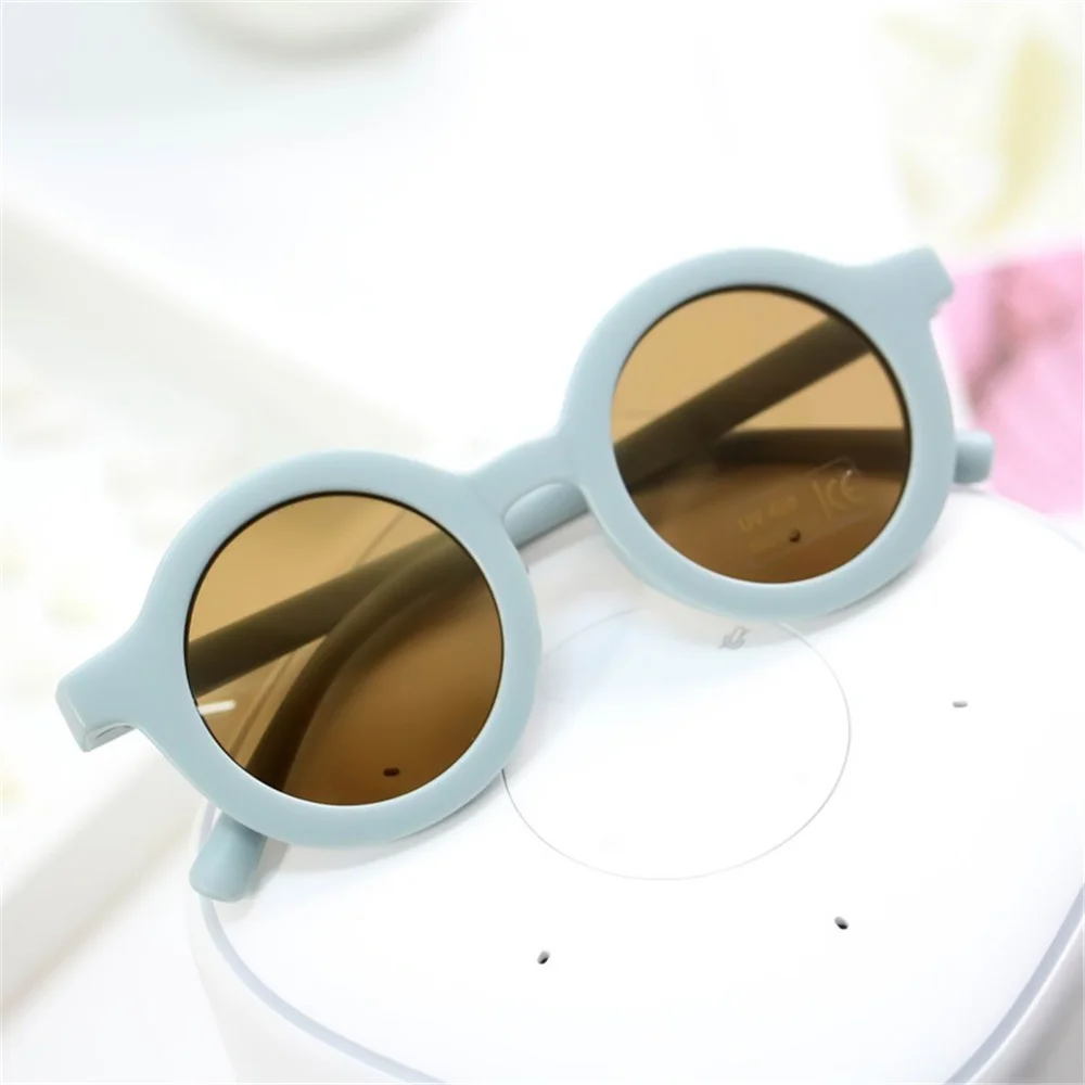 blue ray glasses 2022 New Fashion Children's Sunglasses Infant's Retro Solid Color Ultraviolet-proof Round Convenience Glasses Eyeglass For Kids blue light reading glasses