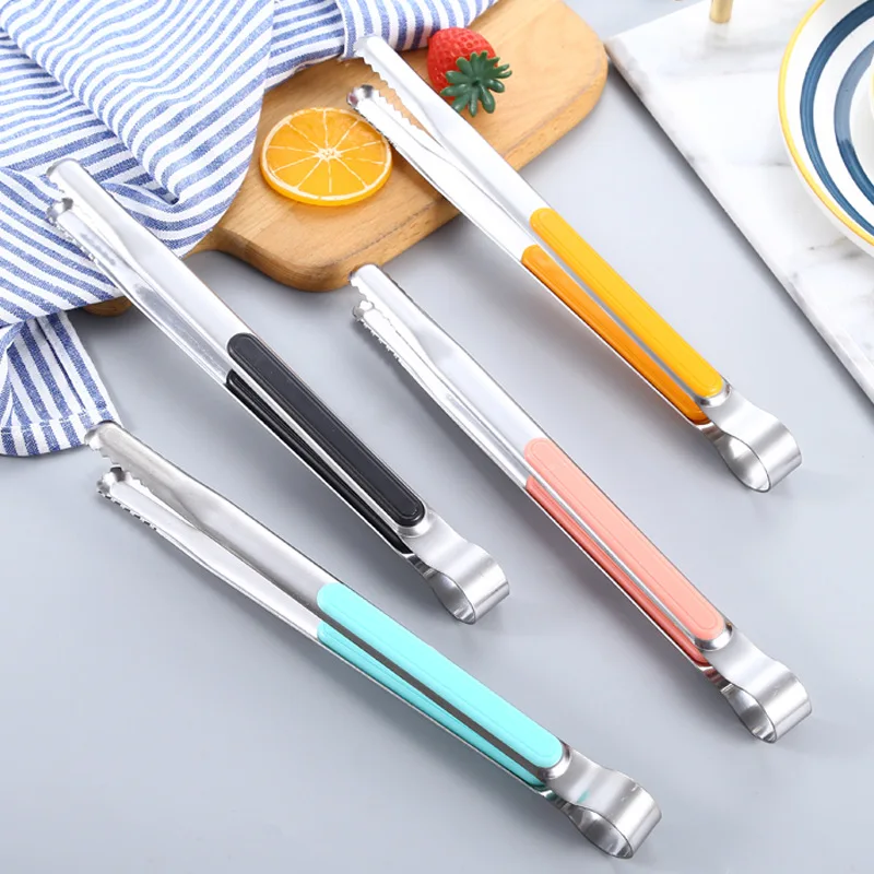 Korean stainless steel barbecue tongs kitchen tools steak barbecue tongs buffet food bread