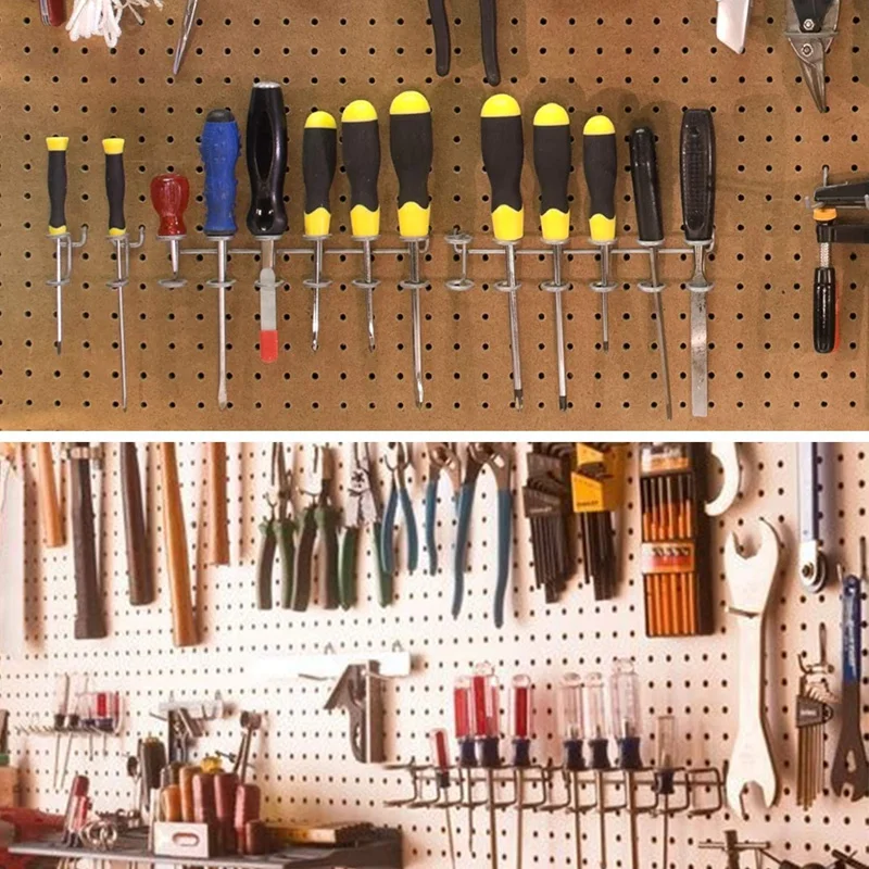  Pegboard Hooks with Basket Assortment Home Storage Hooks System Peg Board Tool Hanger Set Garage Ki - 4000397824664