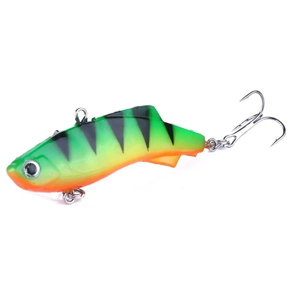 

1PCS Vib Ice Fishing Lure Soft Lead Bait 7.5cm 17.2g Tackle Sinking Winter Bait Wobbler Accessories Artificial Fising Fishi B5X8