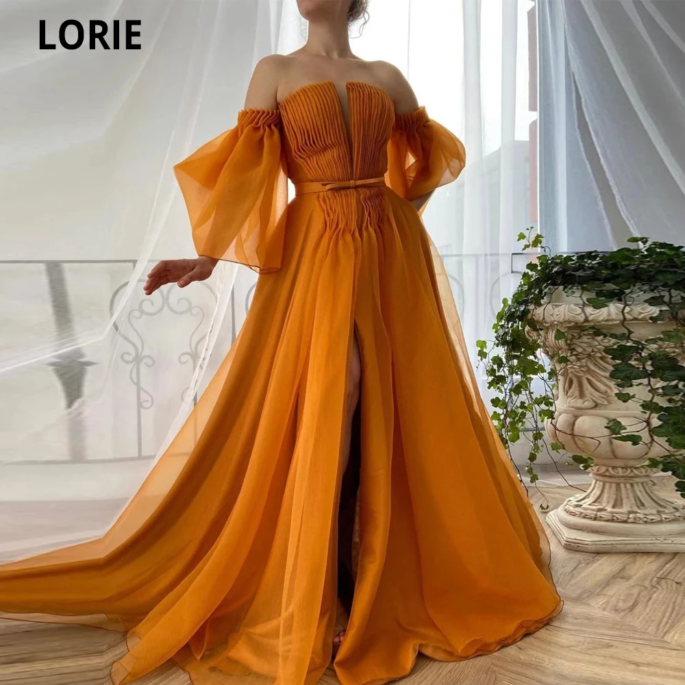 Lorie Alloy Organza Prom Dresses V-neck ...