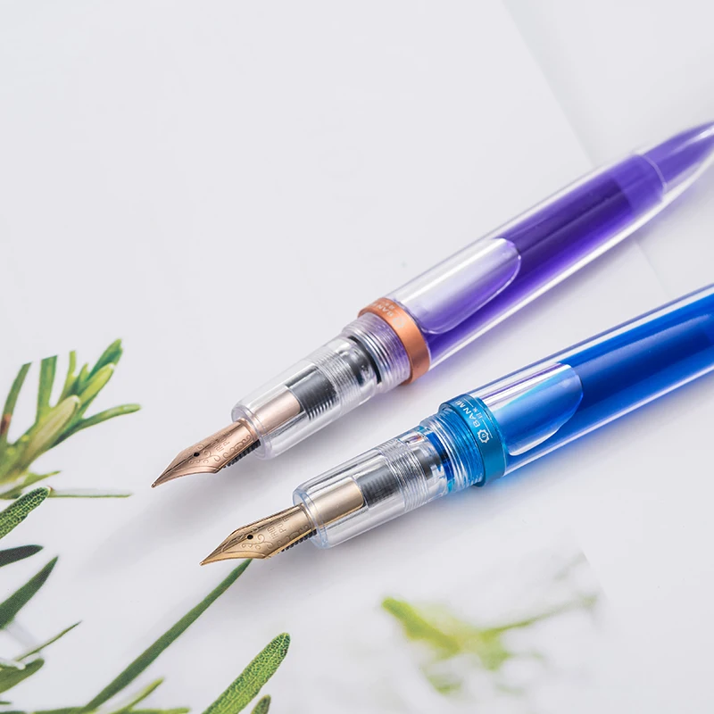 

1-Piece Acrylic Fountain Pen Transparent EF/F Nib Large Capacity Pen Body Adding Ink Demonstration Pens for Student Stationery