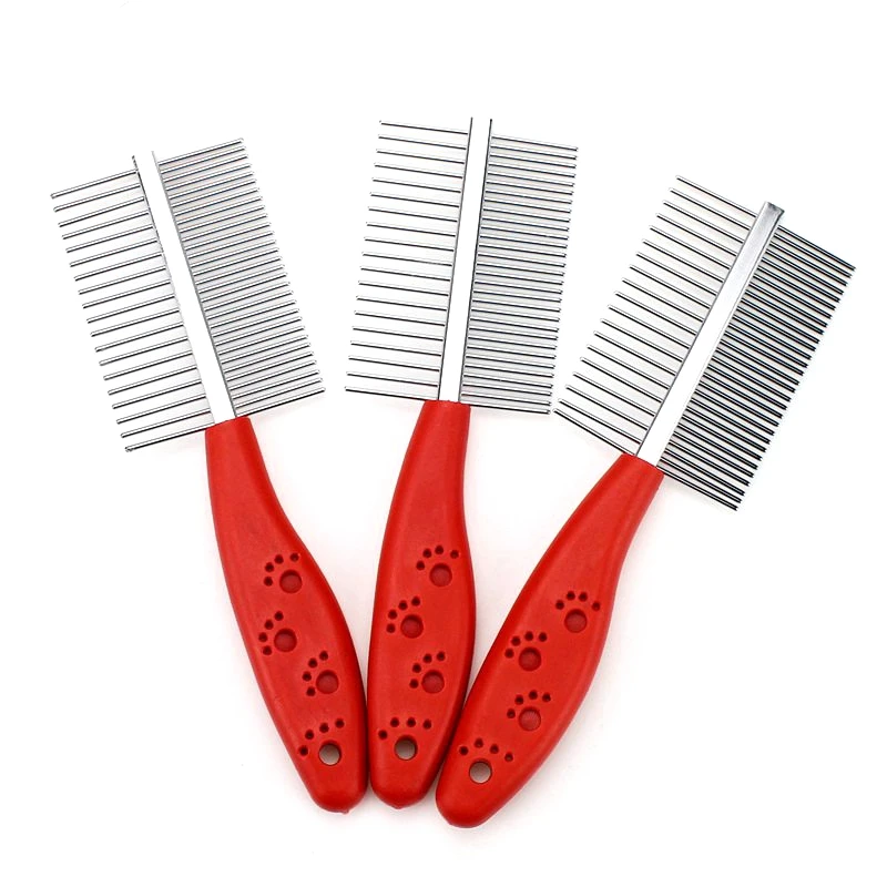 Противоскользящая расческа для животных из нержавеющей стали прямая собак