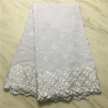 

Hot sale african swiss voile lace in switzerland 5yards nigerian lace fabrics latest african laces 2019 cotton lace pl14-25