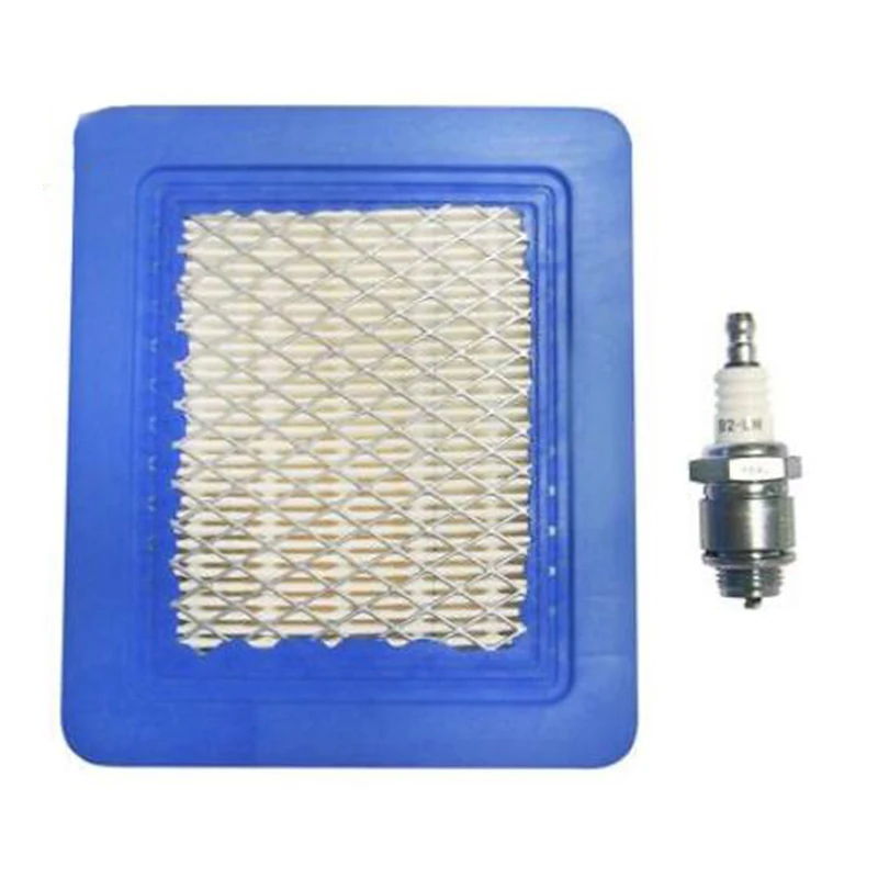 

2pcs Lawn Mower Air Filter For Briggs&Stratton Quantum Engines & Spark Plug Set