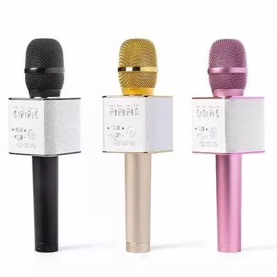 Wireless Karaoke Microphone Bluetooth-compatible Speaker Track Surround Sound Voice Q7 | Электроника