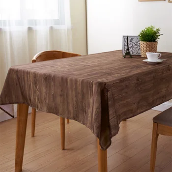 

Tablecloth Wood Grain Printed Tablecloth Square Polyester Waterproof Tablecloth Coffee Table Cloth Oil-proof Tablecloth