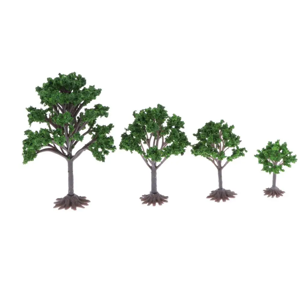 12pcs Model Peach Tree Train Railroad Winter Scenery, N Z TT Gauge Diorama Accessories for DIY Crafts or Building Models