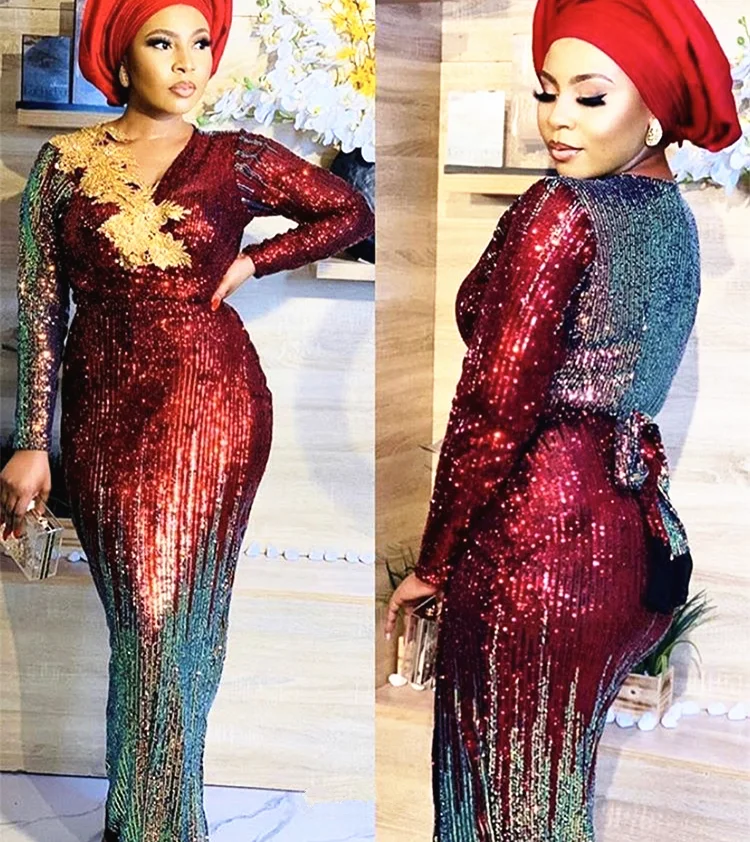 

African Sequins mesh Lace Fabric High Quality Nigerian Sequence Guipure Lace Material For Women Bride Wedding Dress