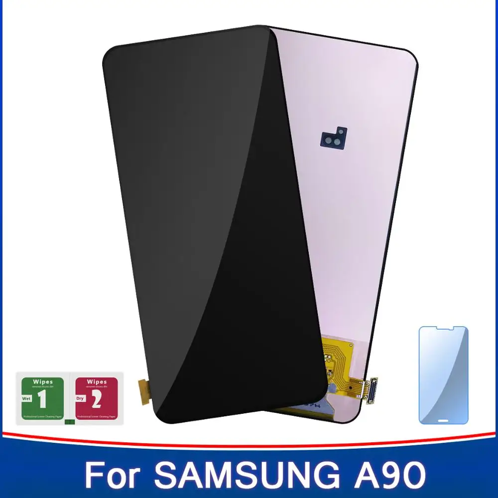 

2PCS New Display For Samsung Galaxy A90 A905 A905F SM-A905 Adjustable LCD Touch Screen Digitizer Replacement For Samsung A90
