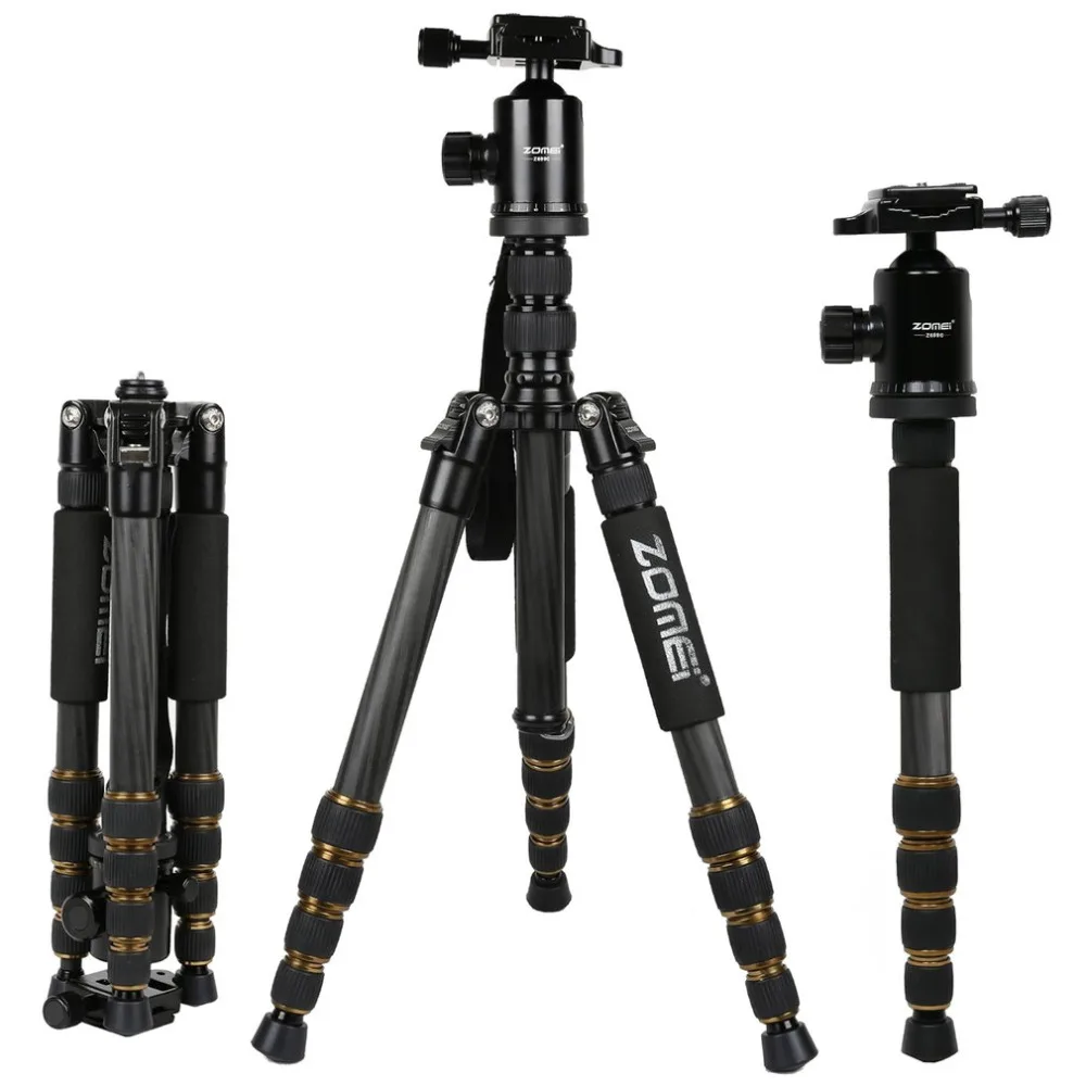 

For zomei Z699C Lightweight Carbon Filter Professional Camera Tripod Portable Monopod Adjustable With Ball Head For DSLR Camera