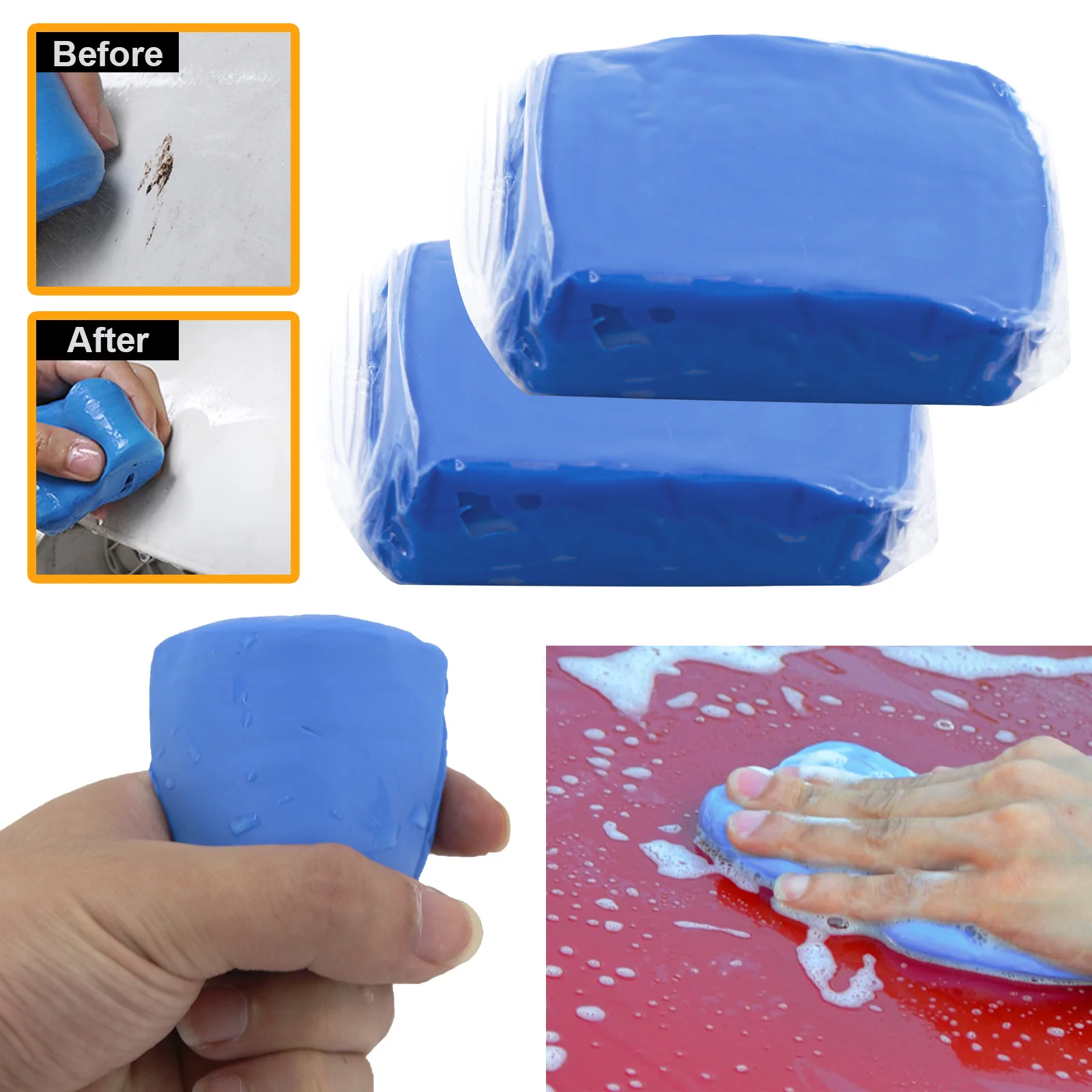 

Magic Clay Bar Detailing Auto Wash Bar with Washing and Adsorption Capacity for Car Glass Vehicles and Much More Cleaning