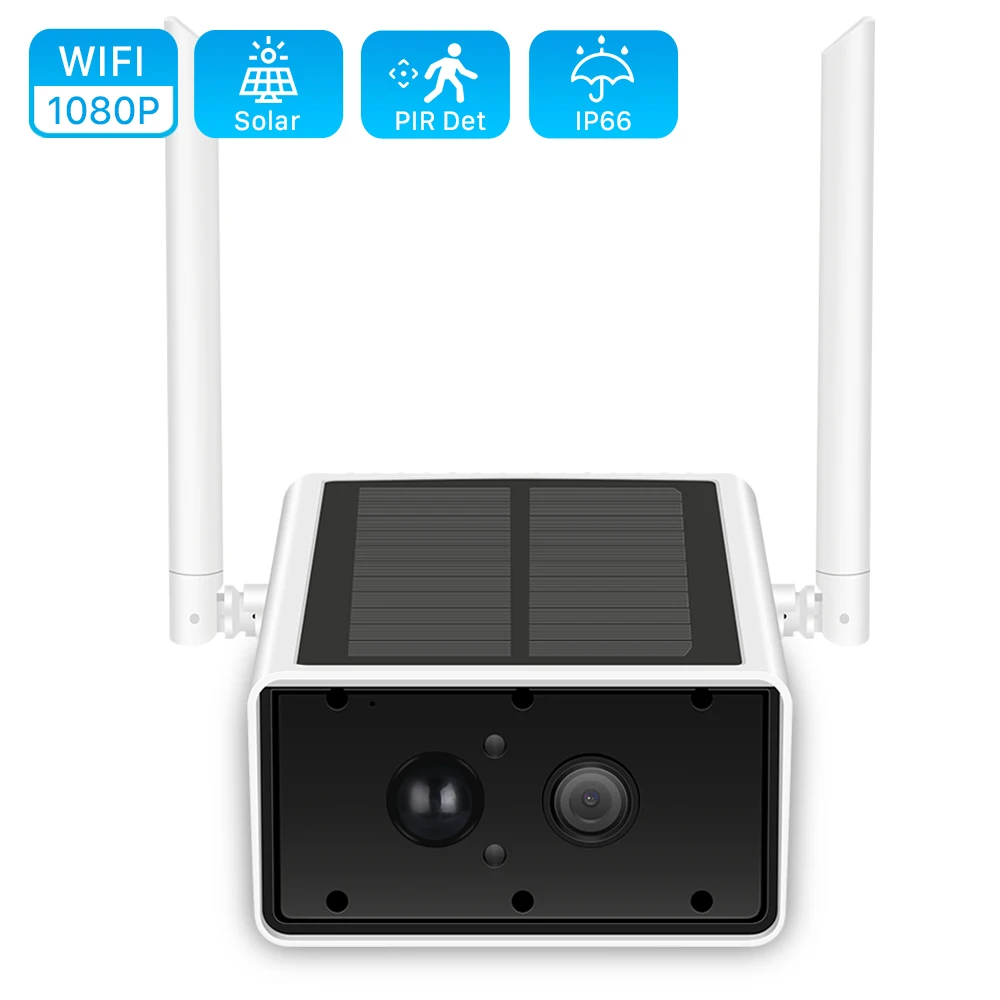 Solar Wifi Ip Camera 1080p Hd Outdoor Charging Battery Wireless