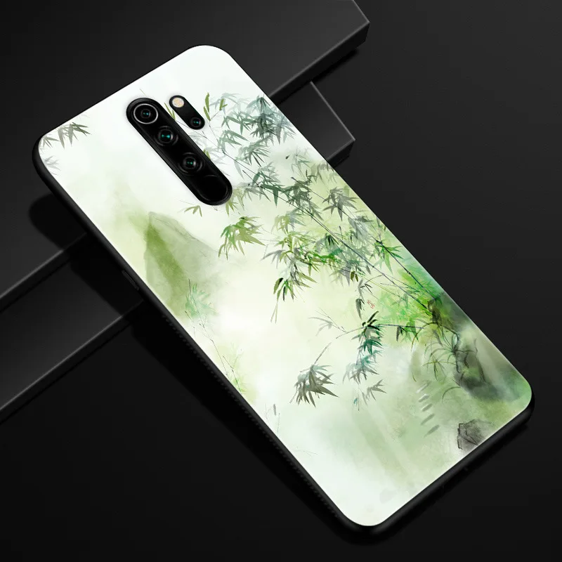 27 Для Xiaomi Redmi Note 8 Pro Чехол PC Пластиковый стеклянный чехол для телефона черный ТПУ бампер чехол для Xiaomi Redmi Note8 Note 8 Pro 8Pro чехол - Цвет: 27