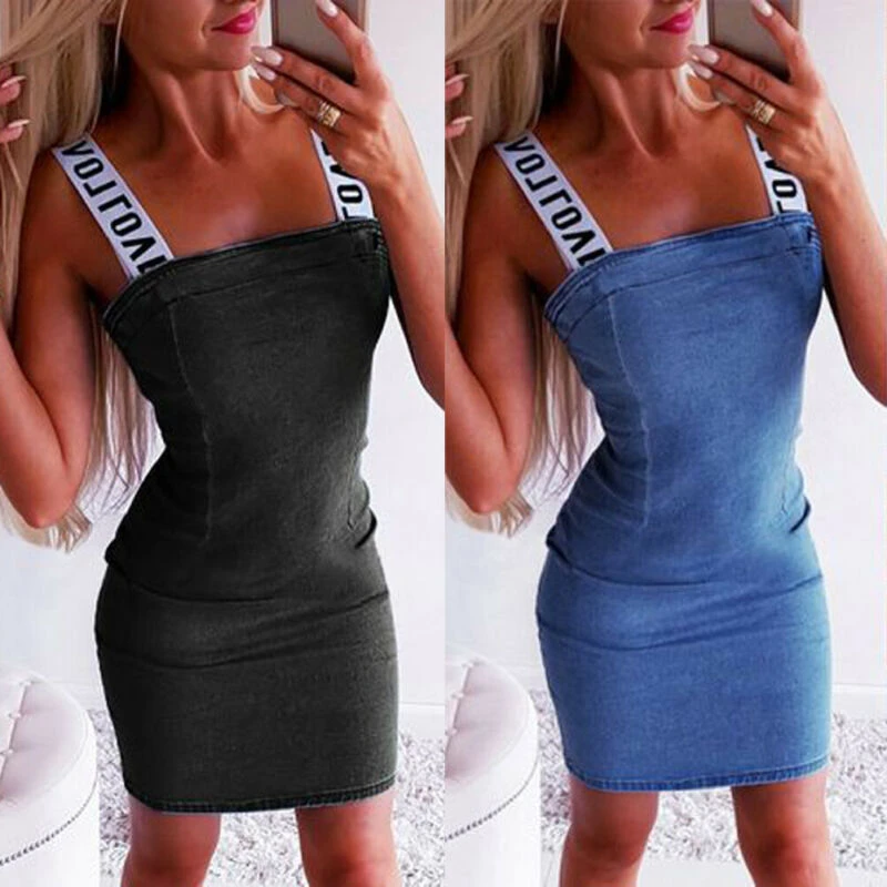bodycon dungaree dress