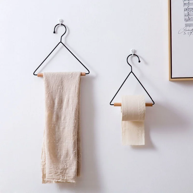 

Multi-purpose Storage Organizer Paper Holder Kitchen Triangular Vintage Stand Metal Towel Rack Bathroom Shelf Toilet Hanger
